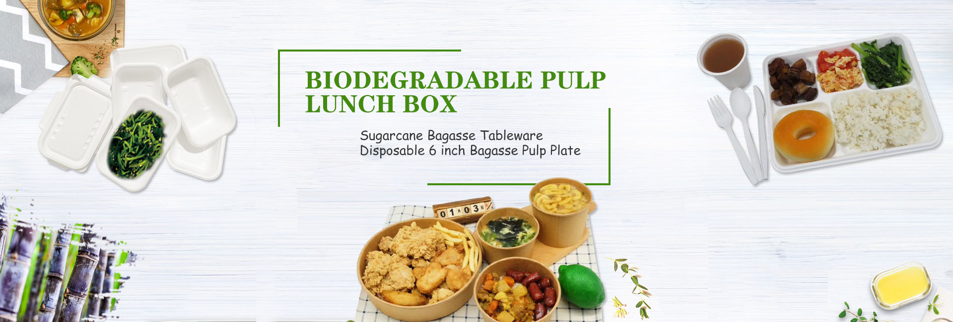 Cukranendrių „Bagasse“ stalo įrankiai